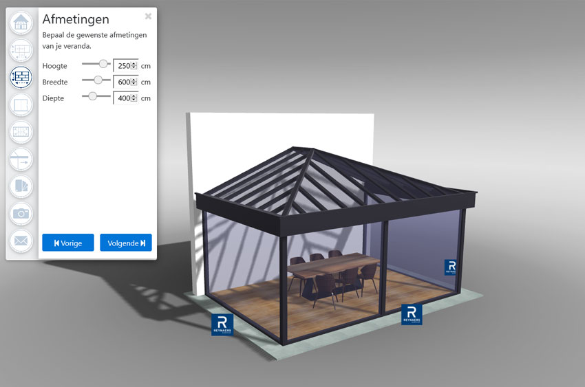 Kolonel Snoep platform Zelf een veranda ontwerpen met onze 3D veranda configurator